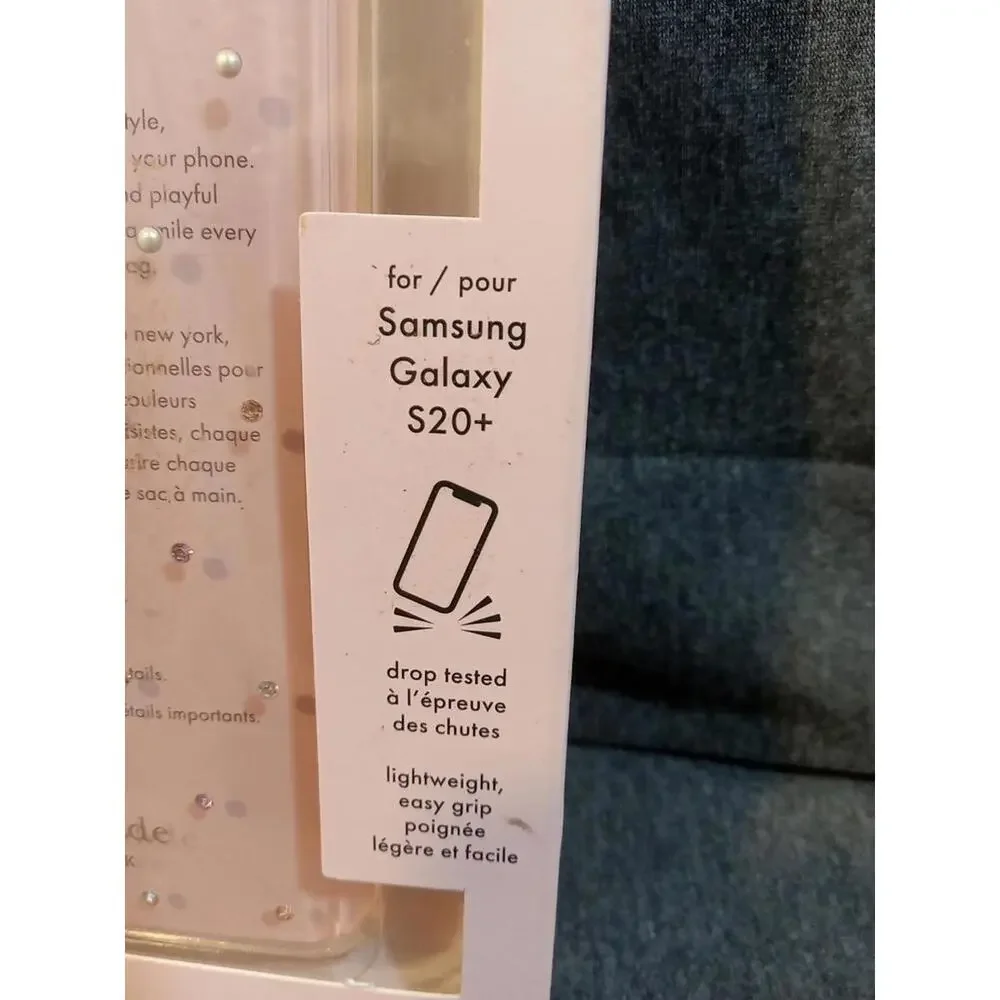 Kate Spade Protective Hardshell Case Clear Pin Dot Gems Samsung Galaxy S20 Plus